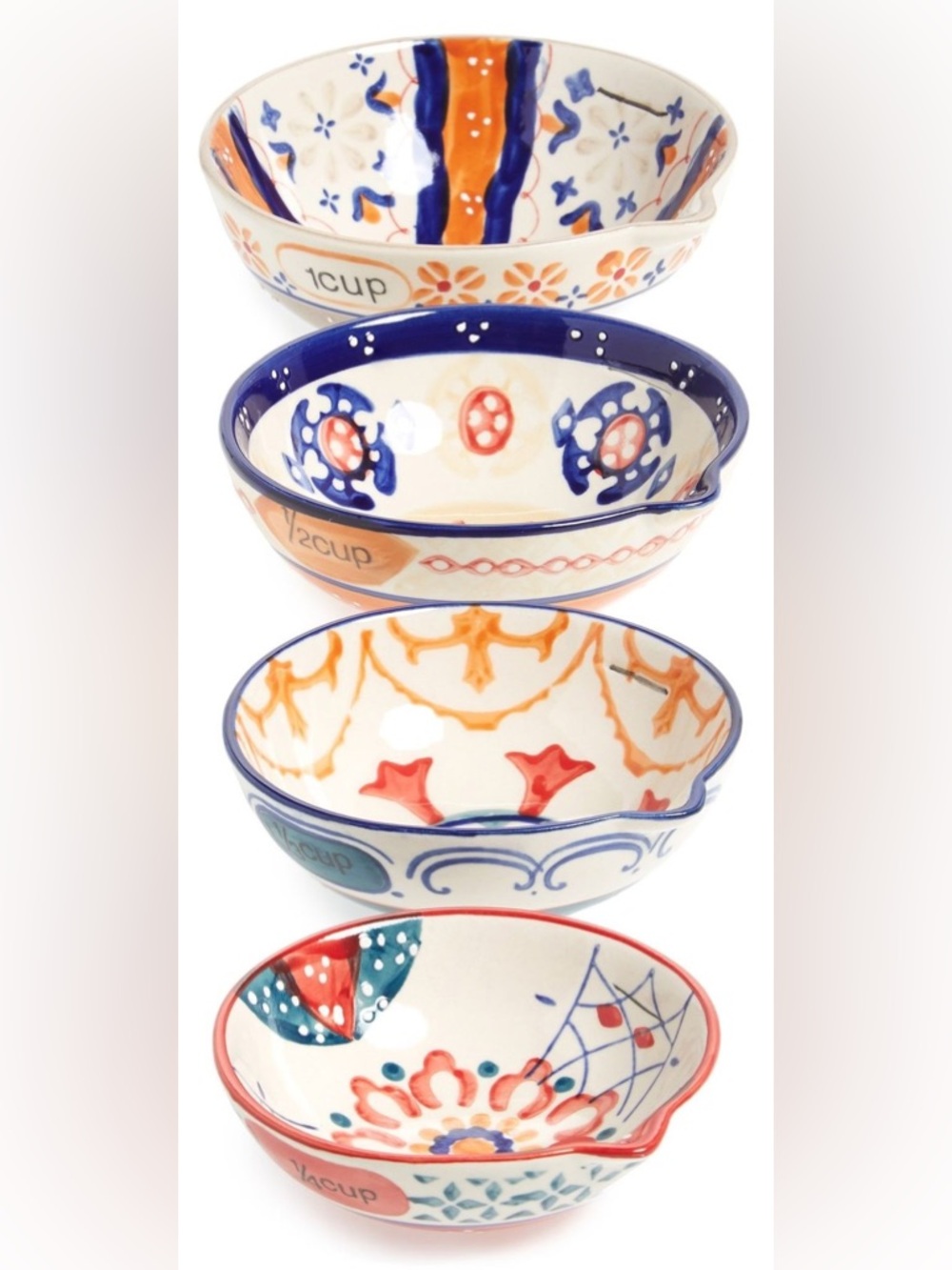 Vintage ceramic measuring cups. Perfect for baking and pretty